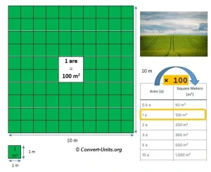 Ares to Square Meters Conversion Calculator